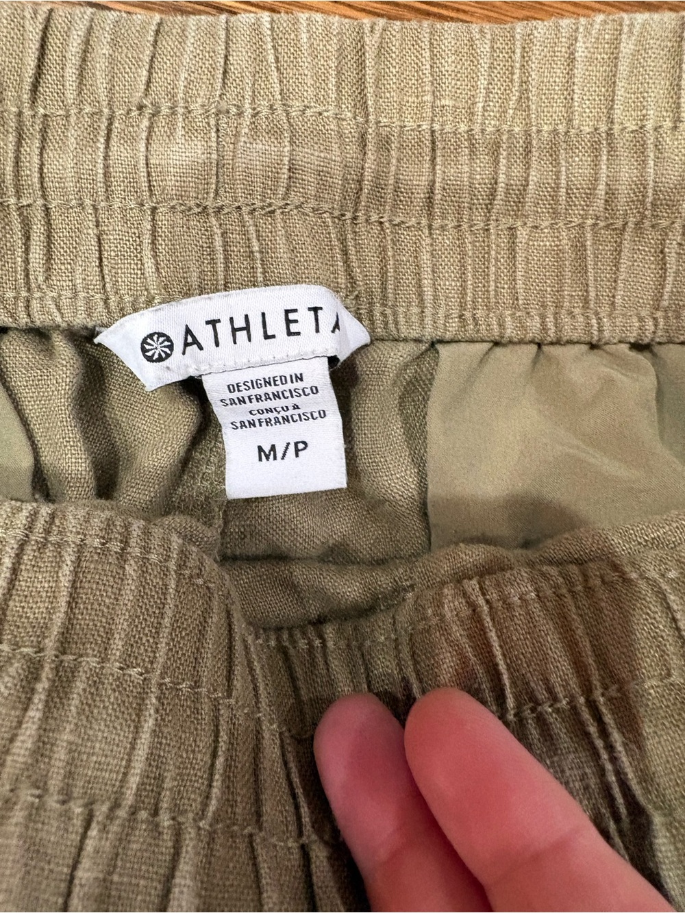 Athleta Olive Green Drawstring Chino Pants M - Picture 5 of 11